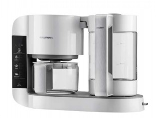 Grundig TM 8280 W teiera in vetro per la preparazione del tè 1,7 L 1750 W Acciaio inox, Bianco