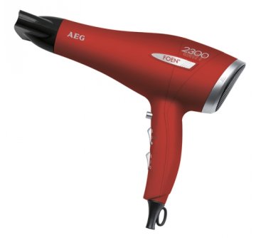 AEG HT 5580 asciuga capelli 2300 W Rosso, Argento