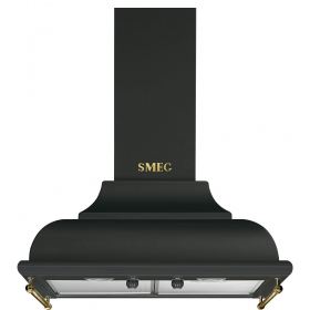 Smeg KC16AOE cappa aspirante Cappa aspirante a parete Nero, Oro 788 m³/h