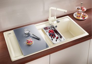 BLANCO ZENAR XL 6 S Lavello montato su piano Rettangolare Ultraglass