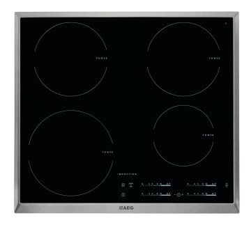 AEG HK6542H0XB Nero, Acciaio inox Da incasso Piano cottura a induzione 4 Fornello(i)