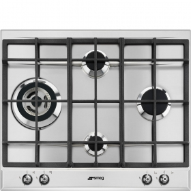 Smeg P361XGH piano cottura Acciaio inox Da incasso Gas 4 Fornello(i)