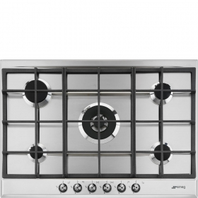 Smeg P372XGH piano cottura Acciaio inox Da incasso Gas 5 Fornello(i)
