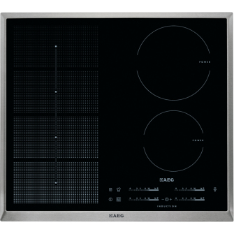 AEG HDP54106XB Nero, Acciaio inox Da incasso Piano cottura a induzione 4 Fornello(i)