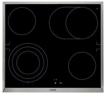 AEG HE604070XB Nero, Acciaio inox Da incasso Ceramica 4 Fornello(i)