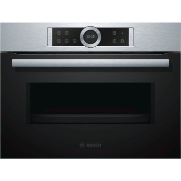 Bosch Serie 8 CFA634GS1 forno a microonde Nero, Acciaio inox Da incasso 36 L 900 W