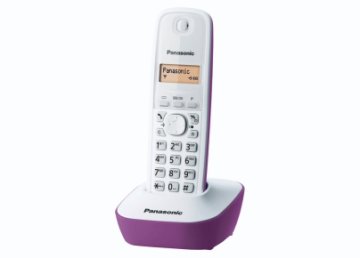 Panasonic KX-TG1611 Telefono DECT Identificatore di chiamata Viola, Bianco