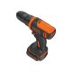 Black & Decker BDCDD12HTSA-QW trapano Senza chiave Nero, Arancione 2