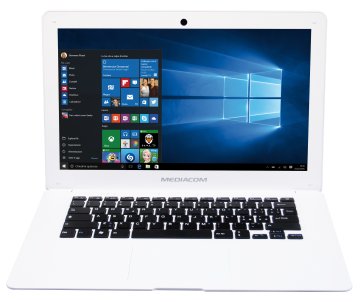 Mediacom SmartBook 14 S140 Intel Atom® Z3735F Computer portatile 35,6 cm (14") HD 2 GB DDR3L-SDRAM 32 GB SSD Windows 10 Home Bianco