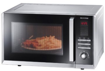 Severin MW 9675 forno a microonde Nero, Argento Superficie piana 23 L 800 W