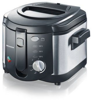 Severin FR 2437 friggitrice Singolo 2 L 1500 W Nero, Acciaio inox