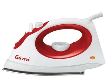 Girmi St01 Ferro da stiro a secco e a vapore Acciaio inossidabile 1800 W Rosso, Bianco