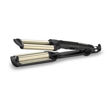 BaByliss EasyWaves Piastra texturizzante Caldo Nero, Argento 1,8 m