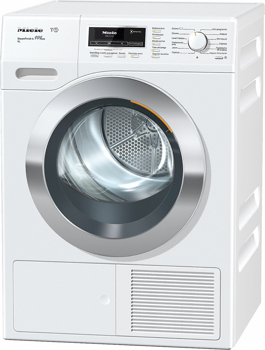 12KR8502 - Miele TKR850 WP SFinish&Eco XL asciugatrice Libera installazione  Caricamento frontale 9 kg A+++ Bianco - Asciugatrici a Roma - Radionovelli