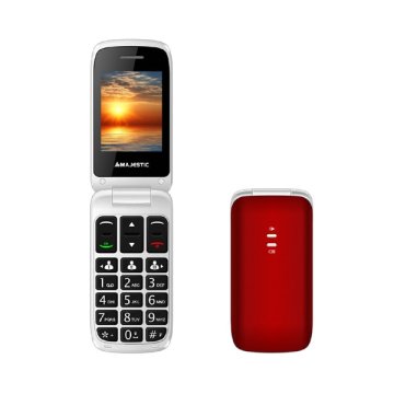 New Majestic Sileno 40 Flip 6,1 cm (2.4") 90 g Rosso Telefono per anziani