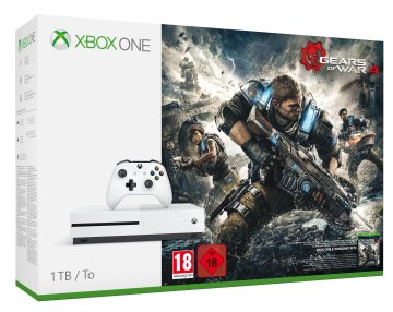 Microsoft Xbox One S + Gears of War 4 1 TB Wi-Fi Bianco