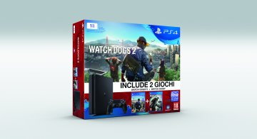 Sony PS4 1TB + Watch Dogs 2 + Watch Dogs Wi-Fi Nero