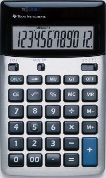 Texas Instruments TI-5018 SV calcolatrice Desktop Calcolatrice di base Nero, Argento