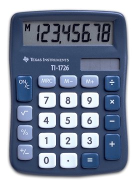 Texas Instruments TI-1726 calcolatrice Tasca Calcolatrice di base Blu