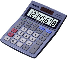 Casio MS-88TER calcolatrice Desktop Calcolatrice di base Metallico