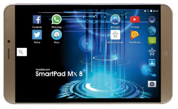 Mediacom SmartPad Mx 8 4G Mediatek LTE 16 GB 20,3 cm (8") 1 GB Wi-Fi 4 (802.11n) Android 6.0 Oro