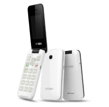 Alcatel 2051D 6,1 cm (2.4") Nero, Bianco Telefono per anziani