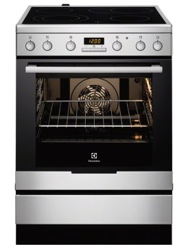 Electrolux EKC 6450AOX Cucina Elettrico Ceramica Nero, Acciaio inox