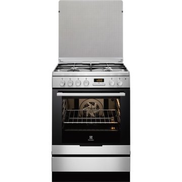 Electrolux EKK6450AOX Cucina Elettrico Gas Nero, Acciaio inox