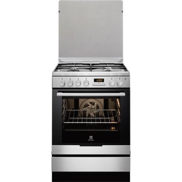 Electrolux EKK6450AOX Cucina Elettrico Gas Nero, Stainless steel A