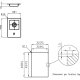 Foster KE Domino.1F ausiliario.FT Acciaio inox Da incasso Gas 1 Fornello(i) 3