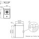 Foster KE Domino.1F ausiliario.FT Acciaio inossidabile Da incasso Gas 1 Fornello(i) 3