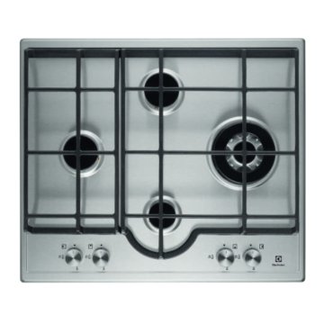 Electrolux PQ 645 UOX piano cottura Acciaio inox Da incasso Gas 4 Fornello(i)
