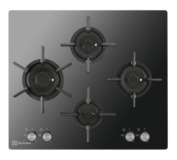 Electrolux PVF 645 UONS piano cottura Nero Da incasso Gas 4 Fornello(i)