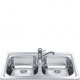 Smeg LXP862 lavello Lavello montato su piano Rettangolare Acciaio inox 2