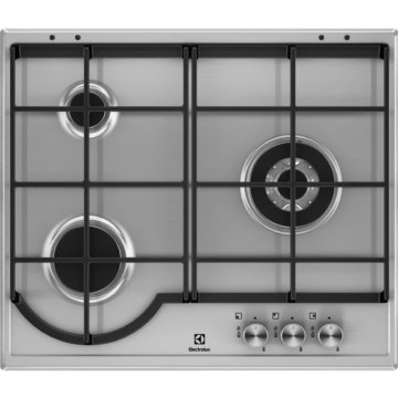 Electrolux EGH6333BOX piano cottura Acciaio inox Da incasso Gas 3 Fornello(i)