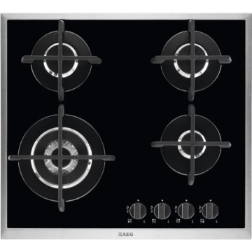 AEG HG694550XB piano cottura Nero Da incasso Gas 4 Fornello(i)