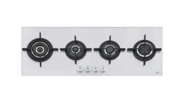 Franke New Crystal FHCR 1204 3G TC HE WH C Nero, Bianco Da incasso Gas 4 Fornello(i)