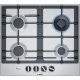 Bosch Serie 6 PCH6A5C90D piano cottura Nero, Acciaio inox Da incasso Gas 4 Fornello(i) 2