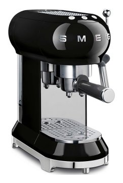 Smeg Macchina da Caffè Espresso Manuale 50's Style – Nero LUCIDO – ECF01BLEU