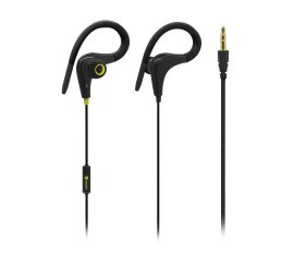 MySound Auricolare sport micr. In-ear, nero/giallo