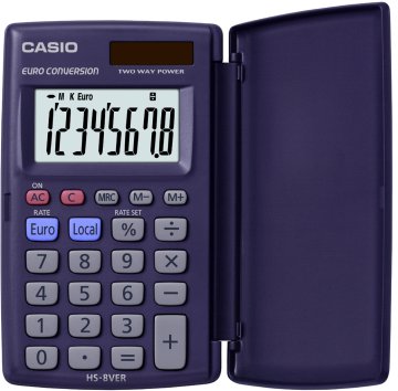 Casio HS-8VER calcolatrice Tasca Calcolatrice di base Blu