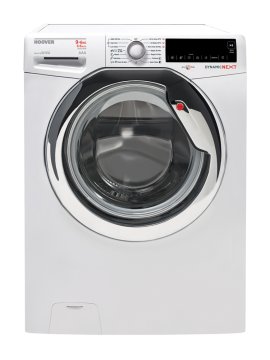 Hoover WDXA 596AH-S lavasciuga Libera installazione Caricamento frontale Cromo, Bianco