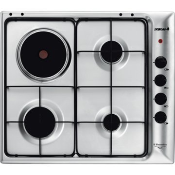 Electrolux PXL631V piano cottura Nero, Acciaio inox Da incasso Combi 4 Fornello(i)