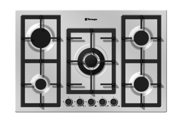 Tecnogas PN75GVF5TGX piano cottura Acciaio inox Da incasso Gas 5 Fornello(i)