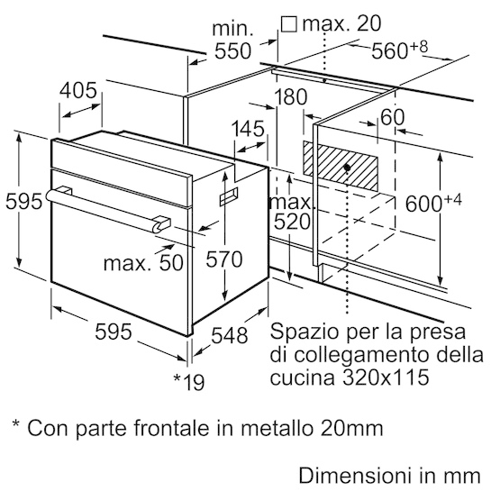 HB43AB521J - Siemens HB43AB521J forno 66 L 2850 W A Acciaio inossidabile -  Forni da incasso - Negozi Elettronica Roma - Radionovelli