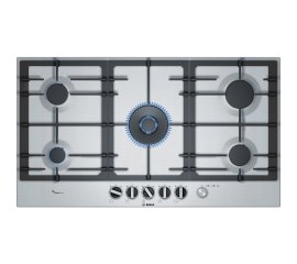 Bosch Serie 6 PCR9A5M90 piano cottura Nero, Acciaio inox Da incasso Gas 5 Fornello(i)