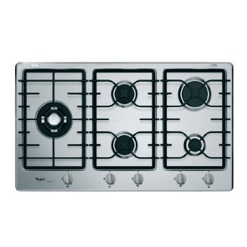 Whirlpool GMR 9542/IXL piano cottura Acciaio inox Da incasso 86 cm Gas 5 Fornello(i)