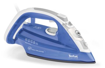Tefal UltraGliss FV4944 ferro da stiro Ferro a vapore Durilium 2500 W Blu, Bianco