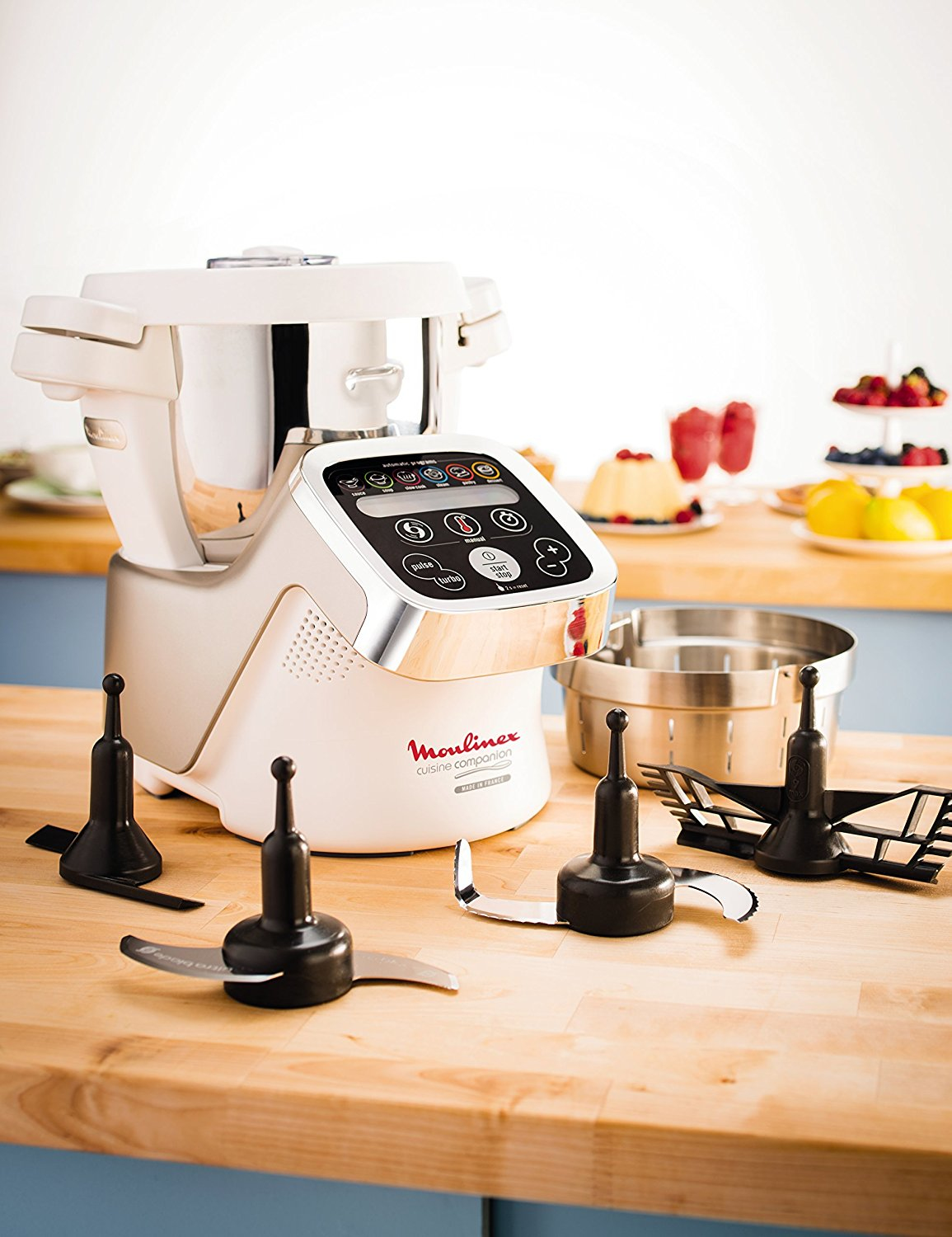 3 Dischi 5 Funzioni 1.4 Litri & XF3831 Accessorio Taglia Verdura per Cuisine Companion Moulinex XF38AE Robot da Cucina 