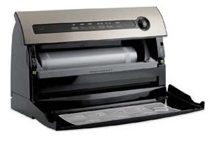 Macom V3840 macchina per sottovuoto 829 mbar Nero, Acciaio inox